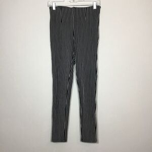 Black and white striped pants leggings stretchy whimsical Waist 26” size XS-S